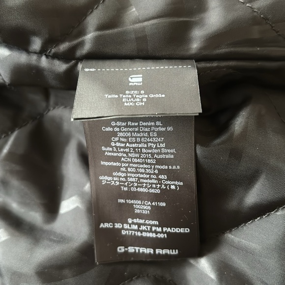 G-Star Raw Arc 3D Slim Padded Jacket | Size S | 100% Organic Cotton - Picture 6 of 15